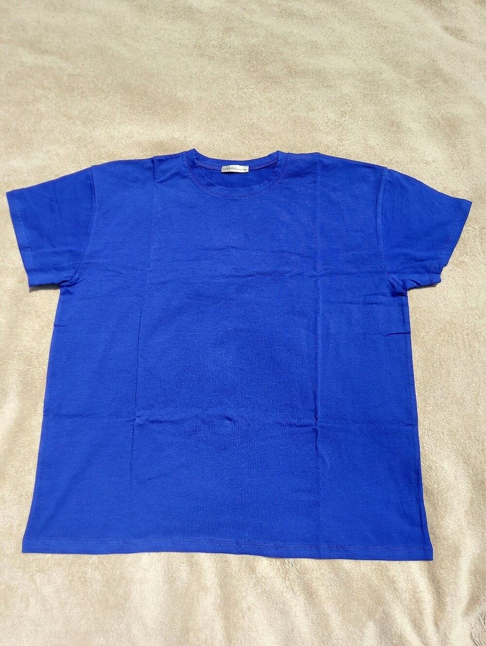 Zenana Boyfriend Short Sleeve Royal Blue Tee Shirt Womens Size Large NWT - Picture 6 of 6